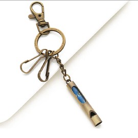 ARFUKA Pack of 2 Whistle Emergency Whistle with Key Chain, Vintage Whistle Sports Lessons for School, Gym, Outdoor, Camping, Fishing, Hiking, Hunting, Lifesaving in Emergency