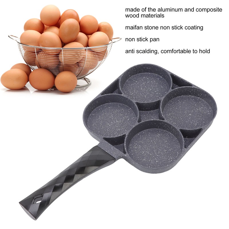 4 Hole Frying Pan Non Stick Heat Resisting Omelet Pan