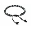 Amazing Gemstones Black Obsidian Hematite Anklet (Without Knot) - 6mm