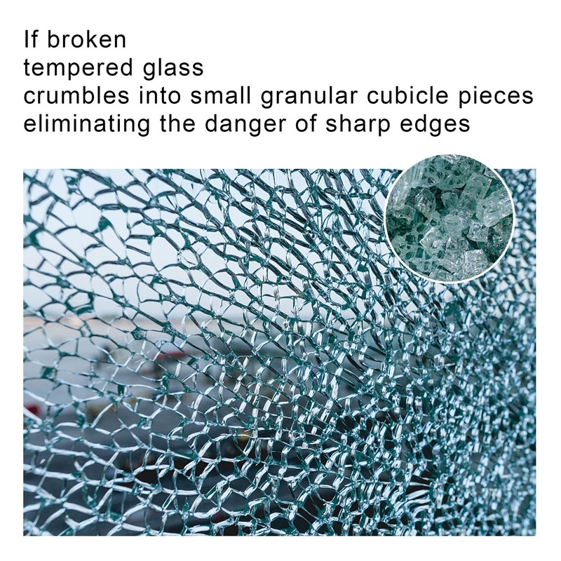 LFVFFA 20" Clear Round Glass Table Top, Thick Tempered Glass