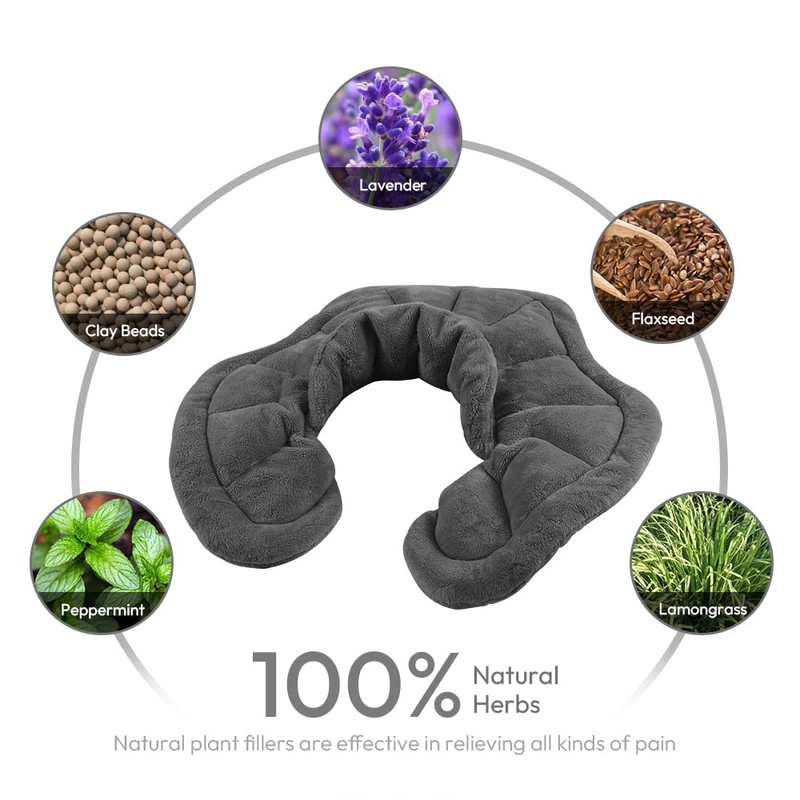 Microwavable Heated Neck Wrap Warmer and Shoulder Weighted Heating Pad