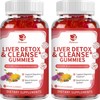 Lukaree Liver Cleanse Detox & Repair Gummies - Milk Thistle, Dandelion, Artichoke Extract & Elderberry - No Sugar, Raspberry Flavor - 120 Count