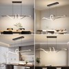 Modern LED Chandelier Light, 47IN Pendant Light Fixtures Dimmable with