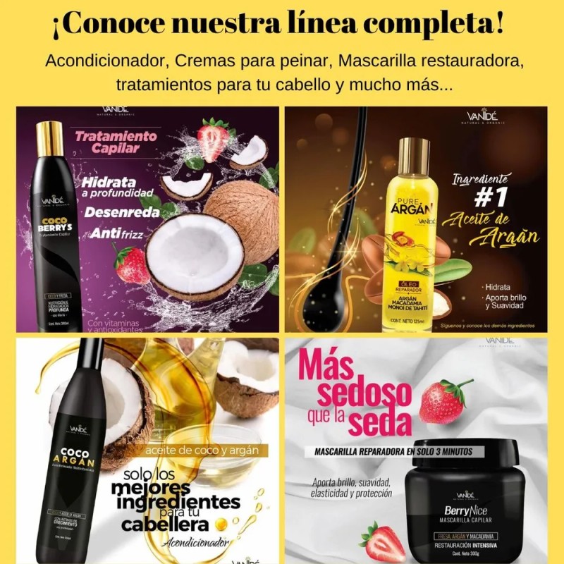 Shampoo Con Cebolla Para Crecimiento Del Cabello Vanidé