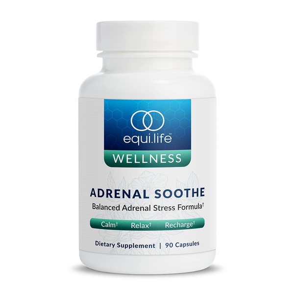 Equilife - Adrenal Soothe, Stress & Tension Relief Supplement, Mood Support Supplement, Helps Balance Energy Levels & Enhance Restful Tranquility, Promotes Calmness & Relaxation (90 Capsules)