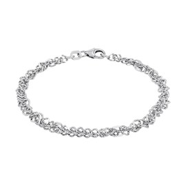 Amor 383059 Women's Bracelet 925 Singapore Sterling Silver Rhodium-Plated 19 cm