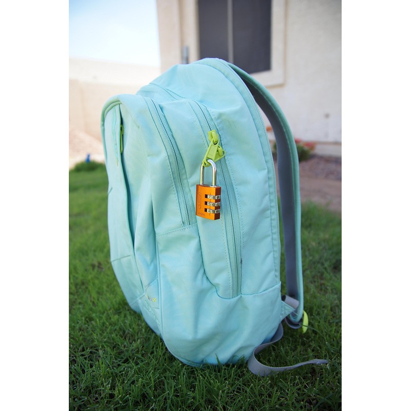 ABUS 145/30 C Aluminum Resettable Combination Padlock, 3 Dial, Orange