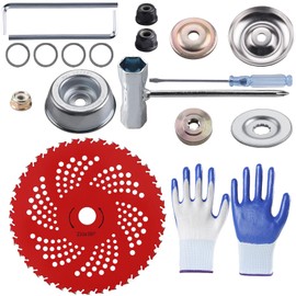 9" x 36 Teeth Carbide Tipped Blades with Universal Adapter Kit, Steel Trimmer Head fit for Brush Cutter, Trimmer, Weed Eater