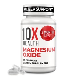 10X Health System- 10X Health Cápsulas de Citrato de Magnesio Suplemento de Magnesio para Adultos para Apoyar el Sueño, Diversión Muscular            