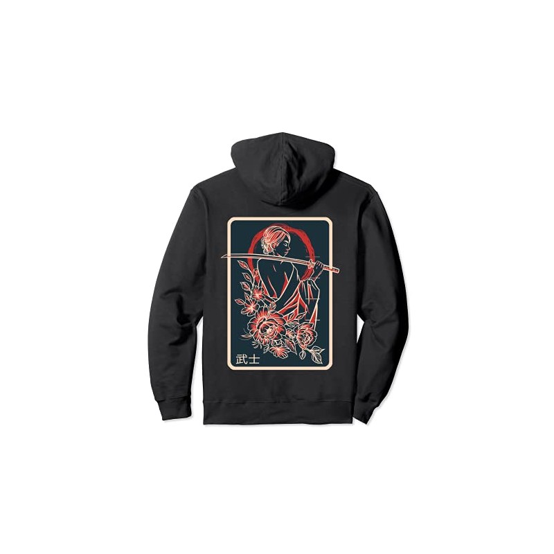 Japanese Female Samurai - Ancient Japanese Samurai Pullover Hoodie
