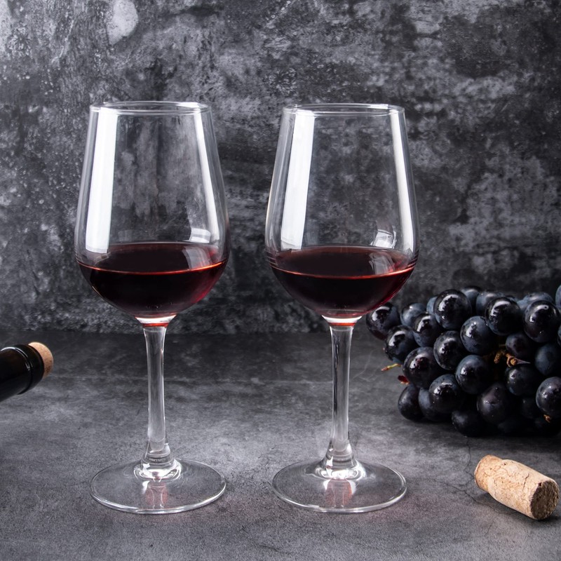 FAWLES Fully Tempered Wine Glasses, Shock Resistant Wine Glass Set