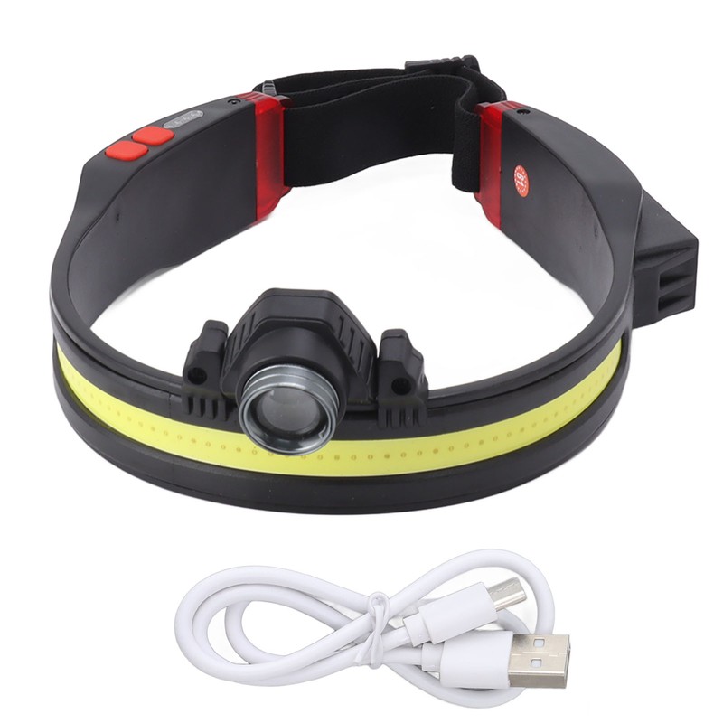 LED COB Head Light 10 Modes Zoomable Rechargeable Super Bright