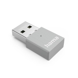 Hama AC600 WiFi Nano USB Stick (USB WiFi 600 Mbps, 2.4 GHz / 5 GHz, Nano Dongle WiFi for PC/Desktop/Laptop) Grey