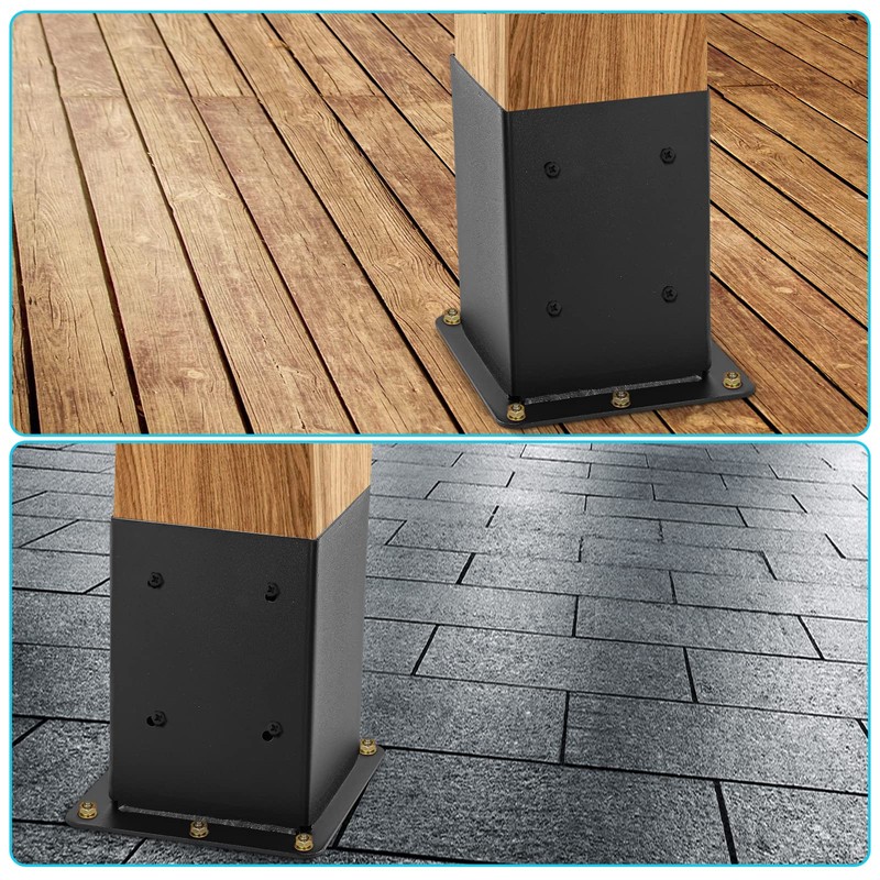 AXWHYS 4x4 Post Base 4 Pcs, (Inner Size 3.6x3.6) Post