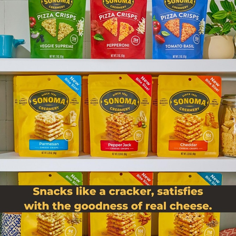 Sonoma Creamery Pizza Crisps, Tomato Basil, 2 Oz (12 Count)