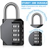 Combination Padlock 4 Digit Resettable Code Lock Locker Locks Outdoor