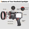 Vanvale Super Bright Handheld Spotlight Rechargeable LED Flashlight Long Lasting