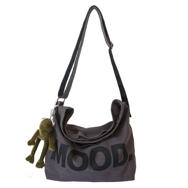 Canvas Messenger Vintage Big Alt Emo Crossbody Bag Goth Punk