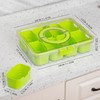 WACOI Divided Snack Serving Tray with Lid and Handle Travel
