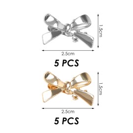 10 Pieces Of Bow Hair Clips, Mini Bow Hair Clips, Children'S Bow Hair Clips, Non-Slip Side Clips, Sweet Bangs Grabbers, Cute And Simple Bow Hair Accessories