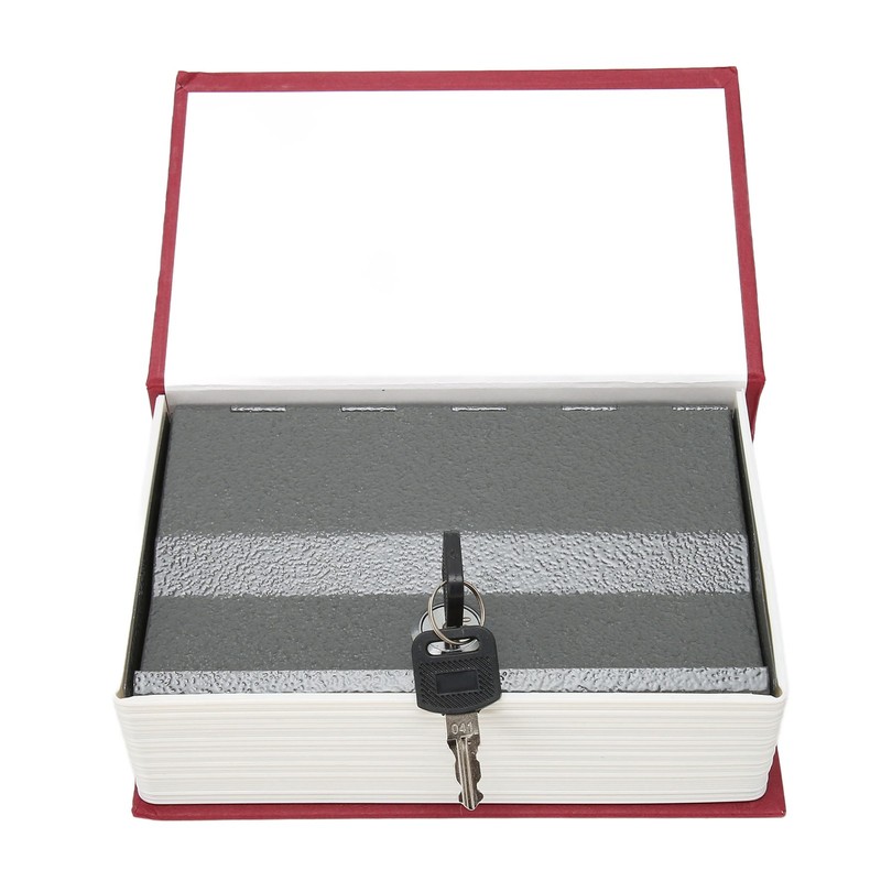 Book Safe Storage Box with Keys Stainless Steel Secret Hidden