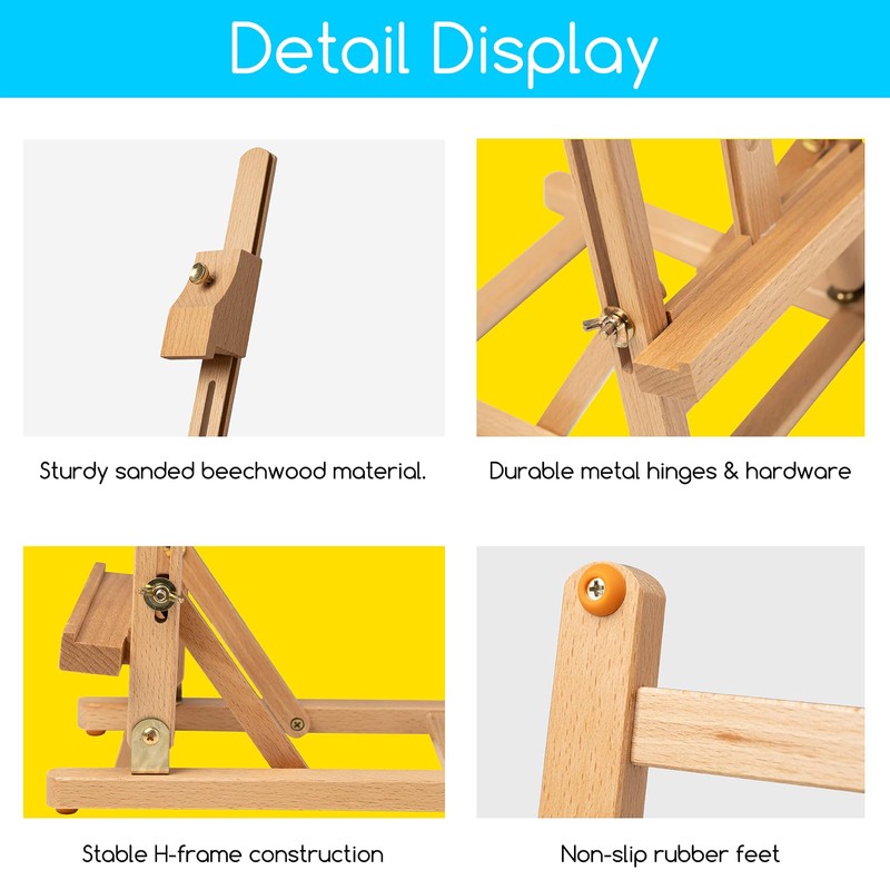 MEEDEN Tabletop H-Frame Easel, Hold Canvas up to 16", Adjustable