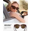 LVIOE Sunglasses for Glasses Wearers Women's Round Fit-Over Glasses with