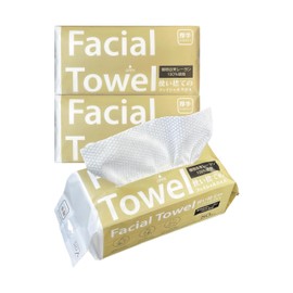VOIS Disposable Facial Towels, 80 Sheets x 3 Pieces, Thick, Cleansing Towels, Fluffy, Soft, Embossed, Irregular Sheets, Sensitive Skin, Dry Skin, Roughness Prevention, Anti-pilling, Fiber Residue,