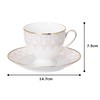 Narumi 52251-20857 Cup Saucer, Aurora, Pink, 7.3 fl oz (210