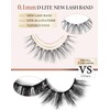 Onlyall Natural False Eyelashes Wispy Clear Band Fake Lashes H86
