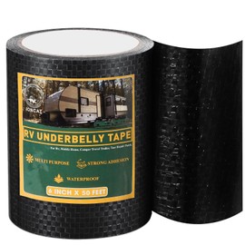RV Underbelly Material Repair Tape, Flex Seal Belly Tape with Permanent Strong Adhesive for RV, Mobile Home, Camper Travel Trailer, RV Awning Tear Repair Kit, Waterproof, 6 INCH x 50 Feet