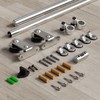 CCJH 4FT/48'' Stainless Steel Sliding Track Barn Door Hardware Kit