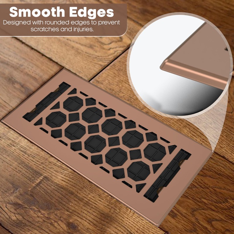 Floor Register 4x10 Vent Cover – Heavy-Duty Steel, Rustproof &