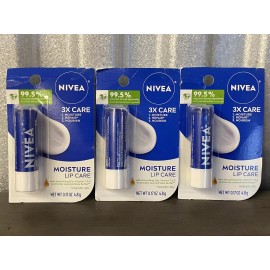 NIVEA Moisture Lip Care 3 Count