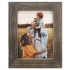 IKEREE 8.5x11 Rustic Farmhouse Distressed Picture Frame, Weathered Grey, Built-in