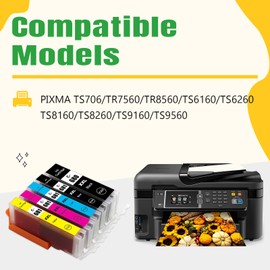 Artitech 680xxl 681xxl Ink Cartridge Compatible for Canon PGI-680 XXL CLI-681 XXL Ink Replacement for Canon PIXMA TR7560 TR8560 TR8660 TR8660a TS6160 TS6260 TS8160 TS8260 TS9160 TS9560 TS706 (5 Pack)