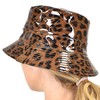 C.C Women's Leopard Print Outdoor Foldable Water Resistant Rain Bucket