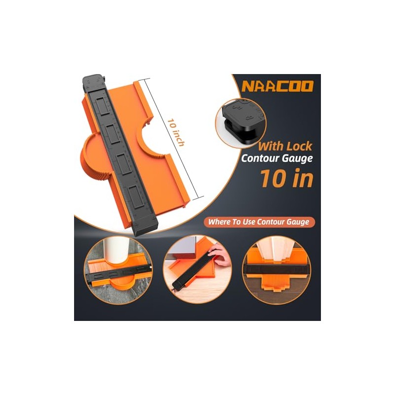NAACOO Laminate Flooring Tools, 5in1 Pro Floor Install Kit for
