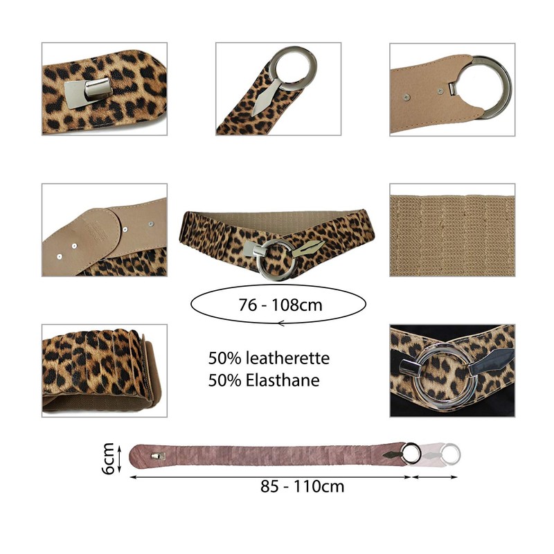 Gloop Women's Waist Belt Elastic Belt 6 cm Wide Waist
