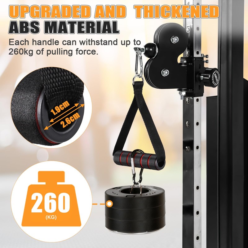 2Pcs Resistance Band Handles, Ergonomic Pull Up Handles Cable Machine