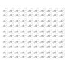 100pcs Peach Binder Clips Cute Cartoon Strong Clamping Force Sturdy