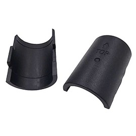 50 Pcs Wire Shelving Shelf Lock Clips 1" Diameter Post Shelving Clamp Sleeves for Wire Shelving System, Black (25 Pairs)