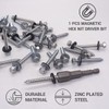 SKIR'CO (50 pcs) Zinc Plated Roofing Screws, 6.5 x 50