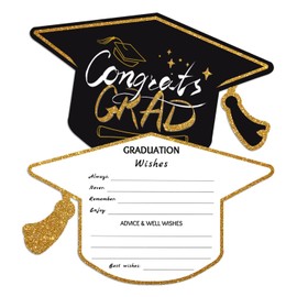 Leesgel 66 Pack Graduation Advice Cards for The Graduate, Degree Cap Graduation Wishes Cards Class of 2024, Greeting Cards Graduation Decor Games Props Party Decorations