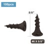 #6 x 5/8" Wood Screw 100PCS Black Phosphate Coated Stainless