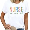 LBP Womens Nurse Shirt Nurse Leopard Print Tshirt Love Inspired