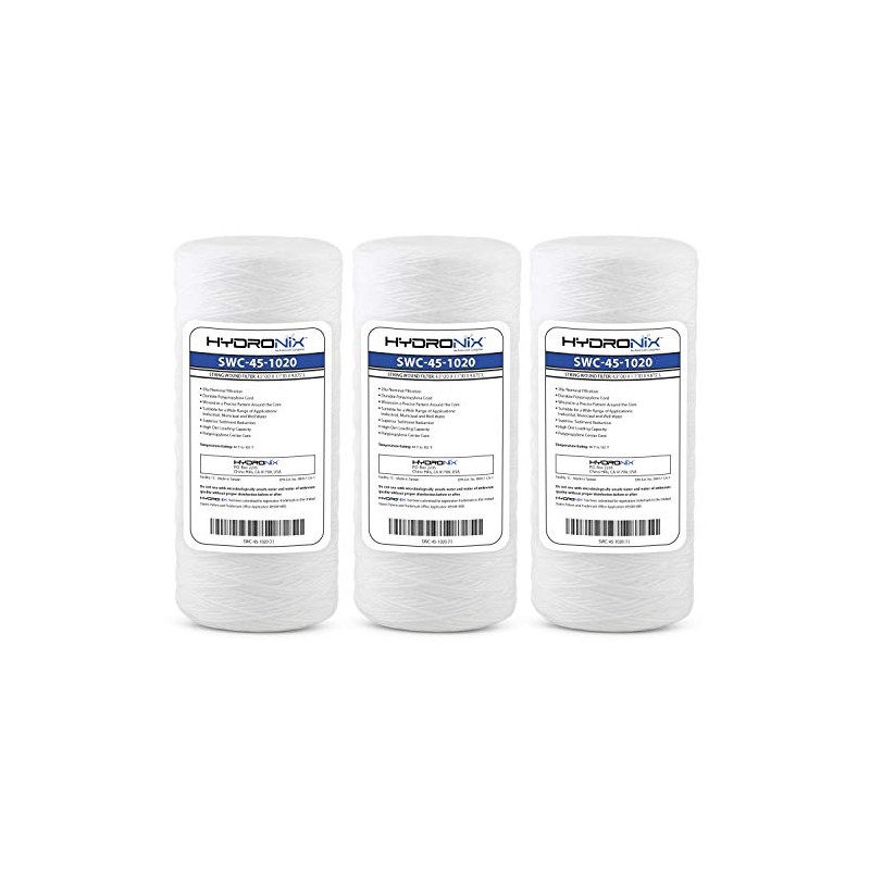 Hydronix HX-SWC-45-1020/3 Universal Whole House Sediment String Wound Water Filter