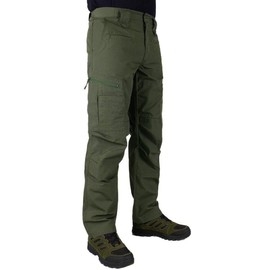 LAPG Men's Atlas Stretch Tactical Cargo Pants, Durable & Lightweight Ripstop Work Pants, Outdoor Hiking Pants for Men - OD Green - 34 x 32