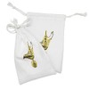 Lunarable Orient Fabric Pouch Set of 2, Aladdin`s Magic Genie