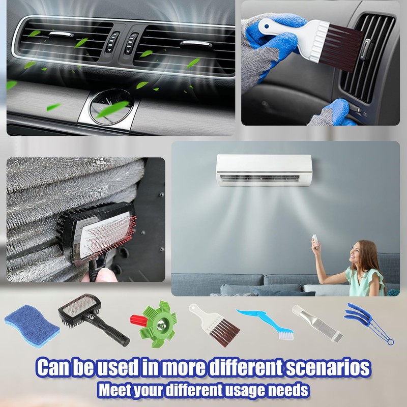 BOJACK Air Conditioner Fin Cleaner kit, Brush Condenser Ac Coil